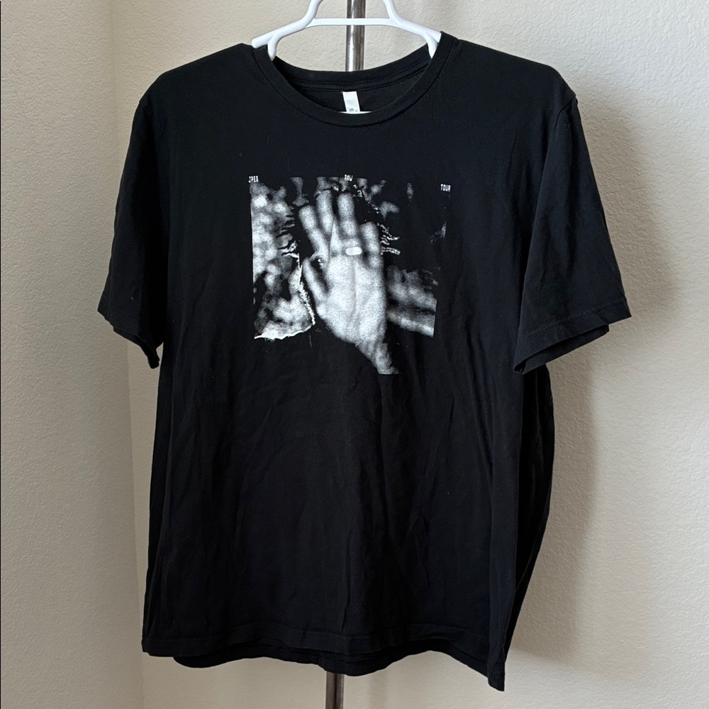 Gary Clark Jr. 3XL Concert Tee Black Short Sleeve Graphic Monochrome Hand Print